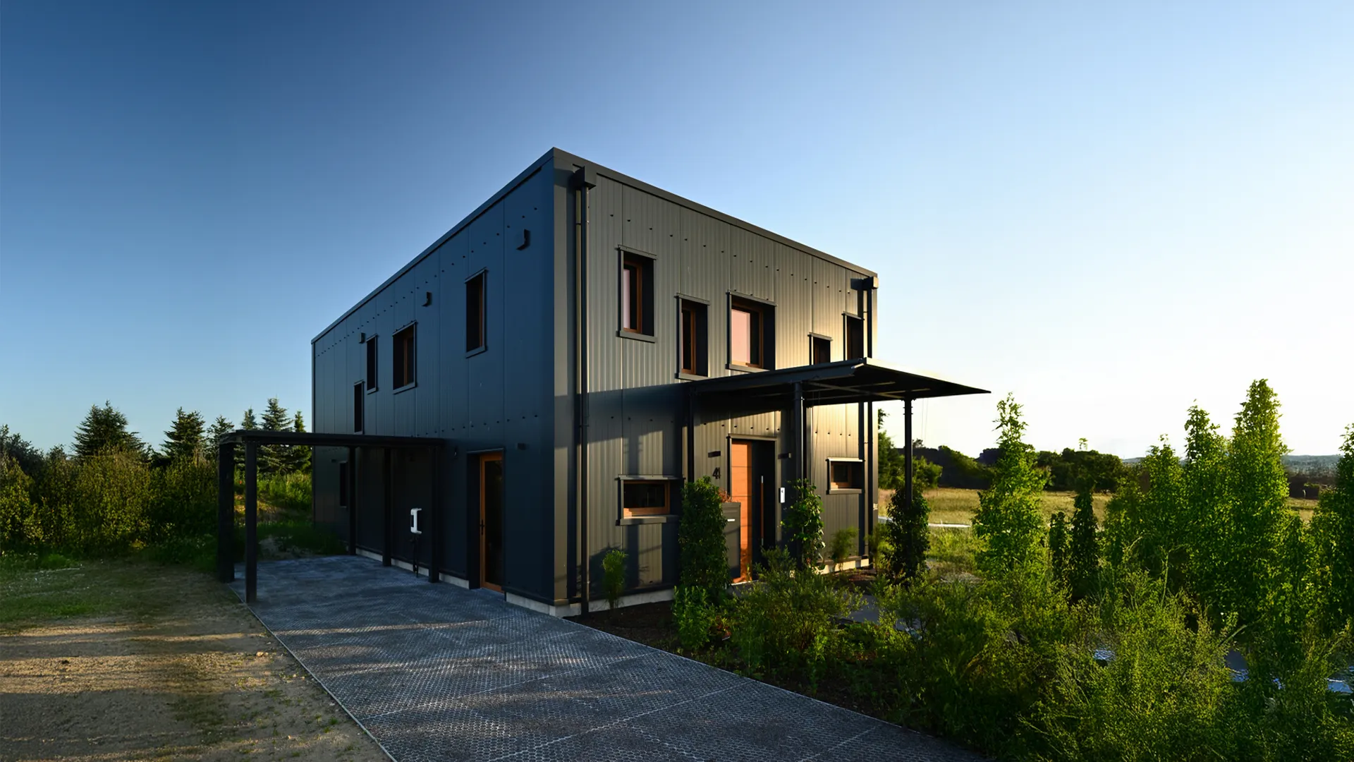 Green Steel Home Musterhaus in Weyhausen