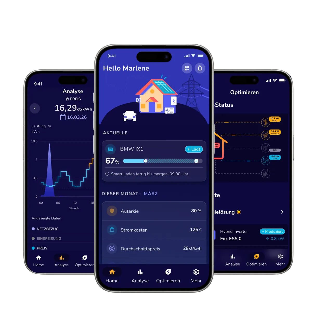 SpotmyEnergy App: Analyse, Home-Übersicht und Optimieren